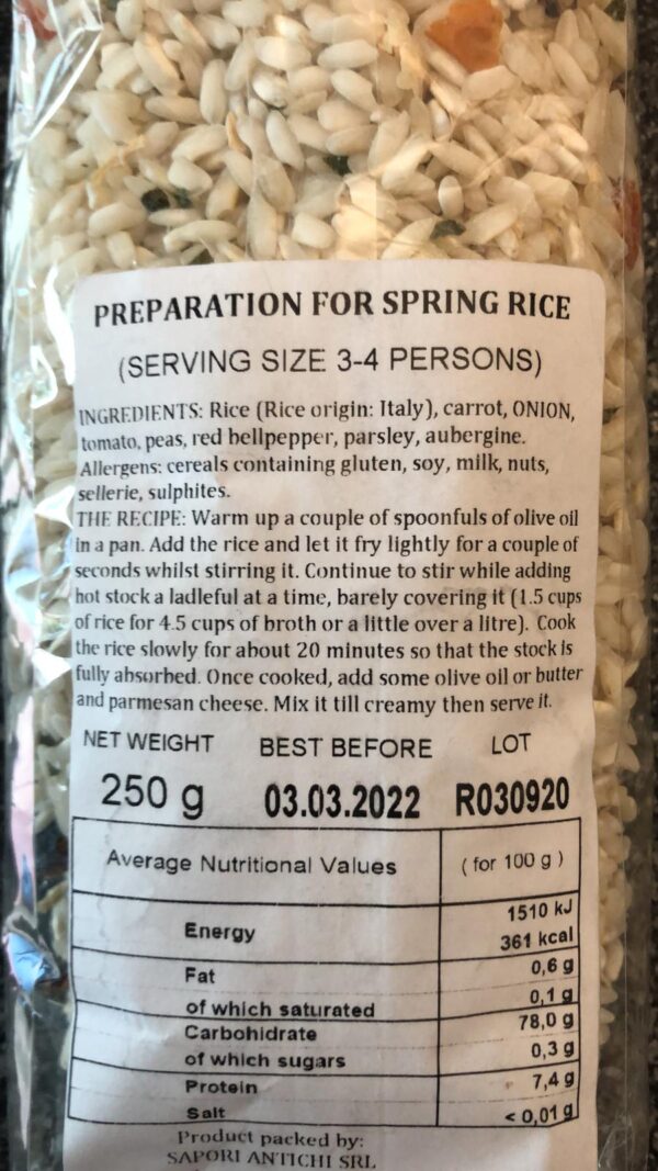 Risotto primavera Spring rice